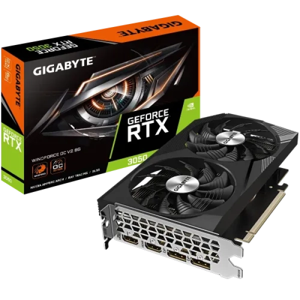 GIGABYTE GeForce RTX 3050 WINDFORCE OC V2 8GB GDDR6 Graphics Card